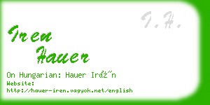 iren hauer business card